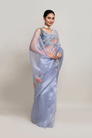 Pastel Blue Organza