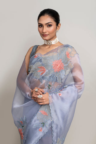Pastel Blue Organza