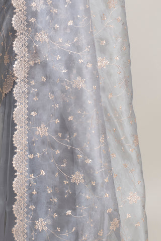 Elegant Grey Organza