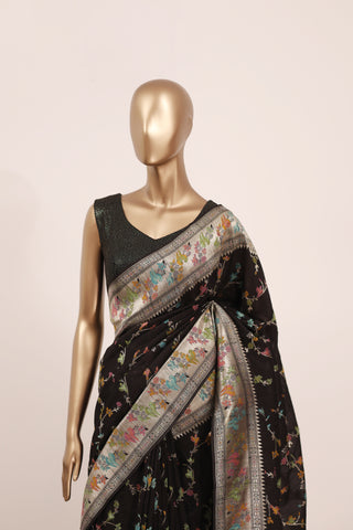 Tussar Banarasi Georgette Saree with Jal Work and Meenakari – Code: ML25A123