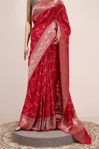 Tussar Banarasi Georgette Saree with Jal Work and Meenakari – Code: ML25A123