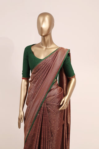Thread Woven Banarasi Saree with Contrast Border – Code: ML25A125