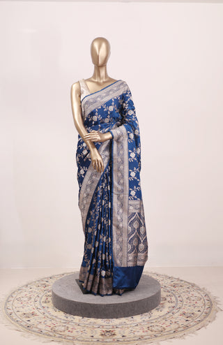 Banarasi Saree with Jal Design & Heavy Border – Code: ML25A128