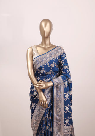 Banarasi Saree with Jal Design & Heavy Border – Code: ML25A128
