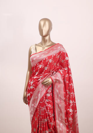 Banarasi Saree with Jal Design & Heavy Border – Code: ML25A128