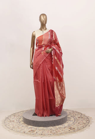 Kora Banarasi Silk Saree with Ombre Shade – Code: ML25A119