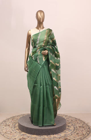 Kora Banarasi Silk Saree with Ombre Shade – Code: ML25A119
