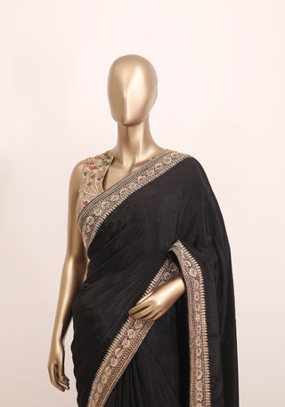 Pure Crepe Silk Saree with Highlighted Border – Code:ML25A106