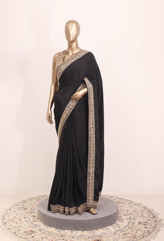 Pure Crepe Silk Saree with Highlighted Border – Code:ML25A106