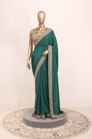 Pure Crepe Silk Saree with Highlighted Border – Code:ML25A106