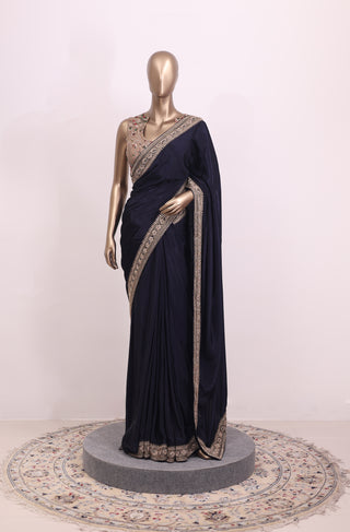 Pure Crepe Silk Saree with Highlighted Border – Code:ML25A106